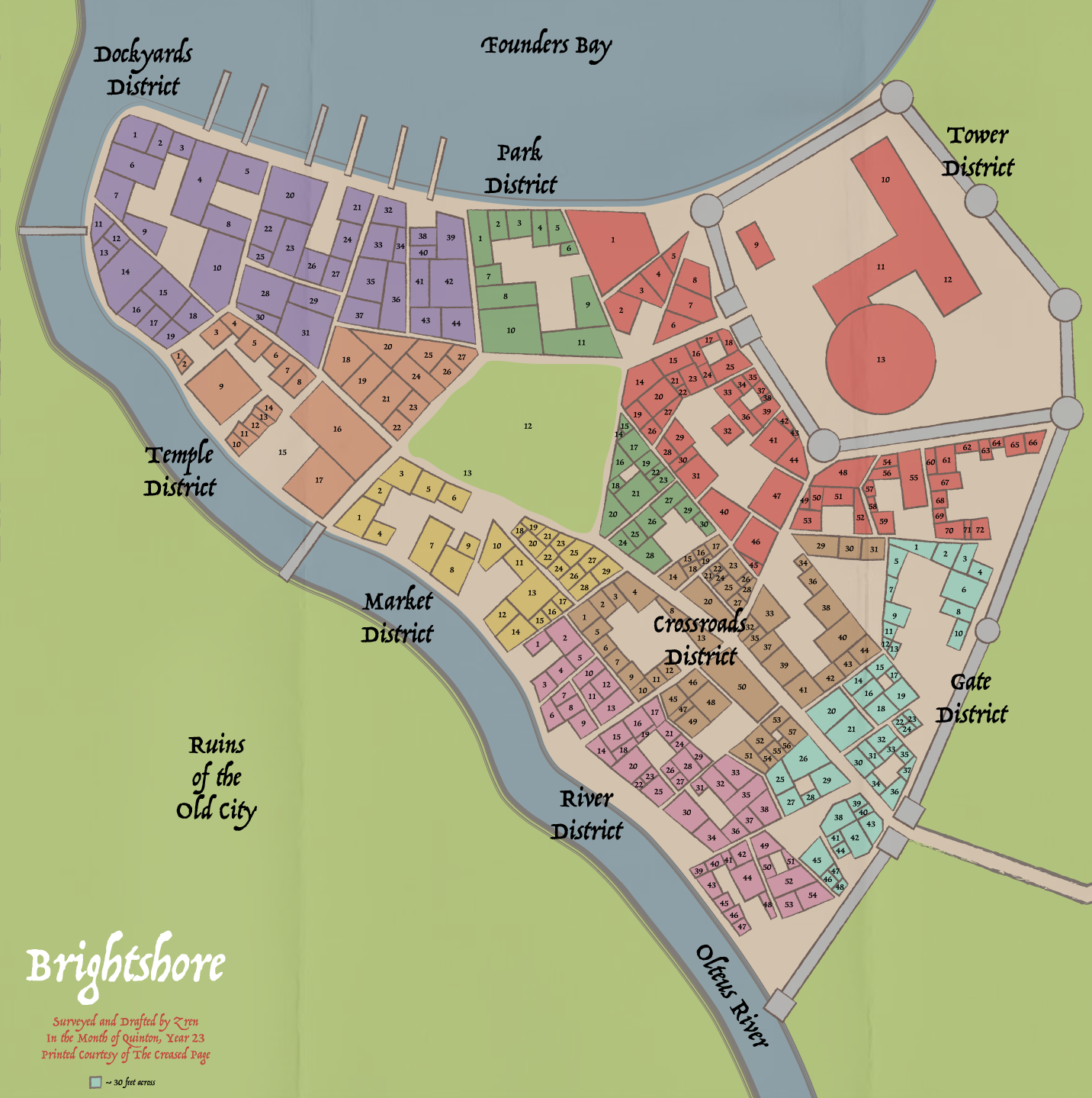 Brightshore City Map